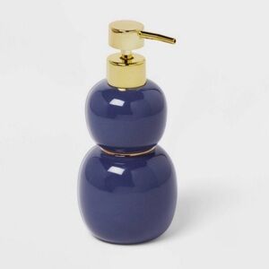 JUNGALOW X OPALHOUSE rounded soap pump -blue/gold